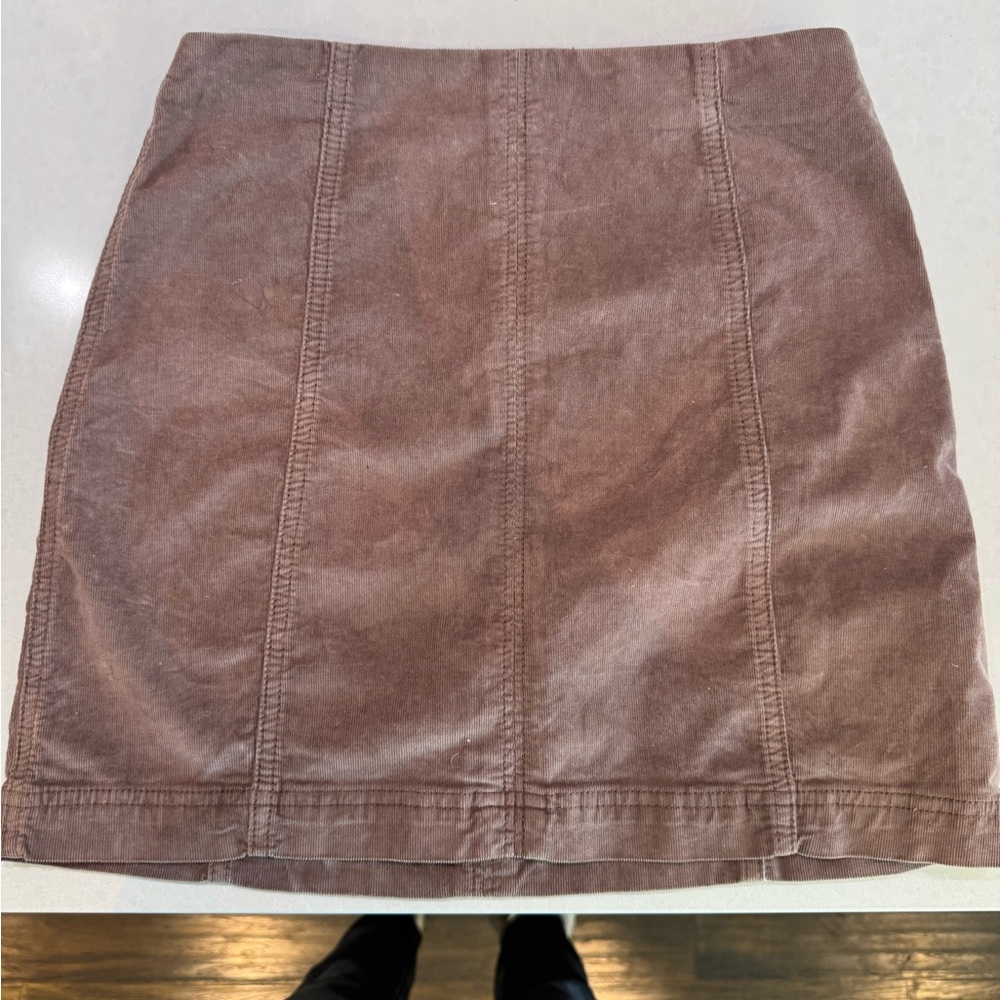 Free people Brown Corduroy Skirt